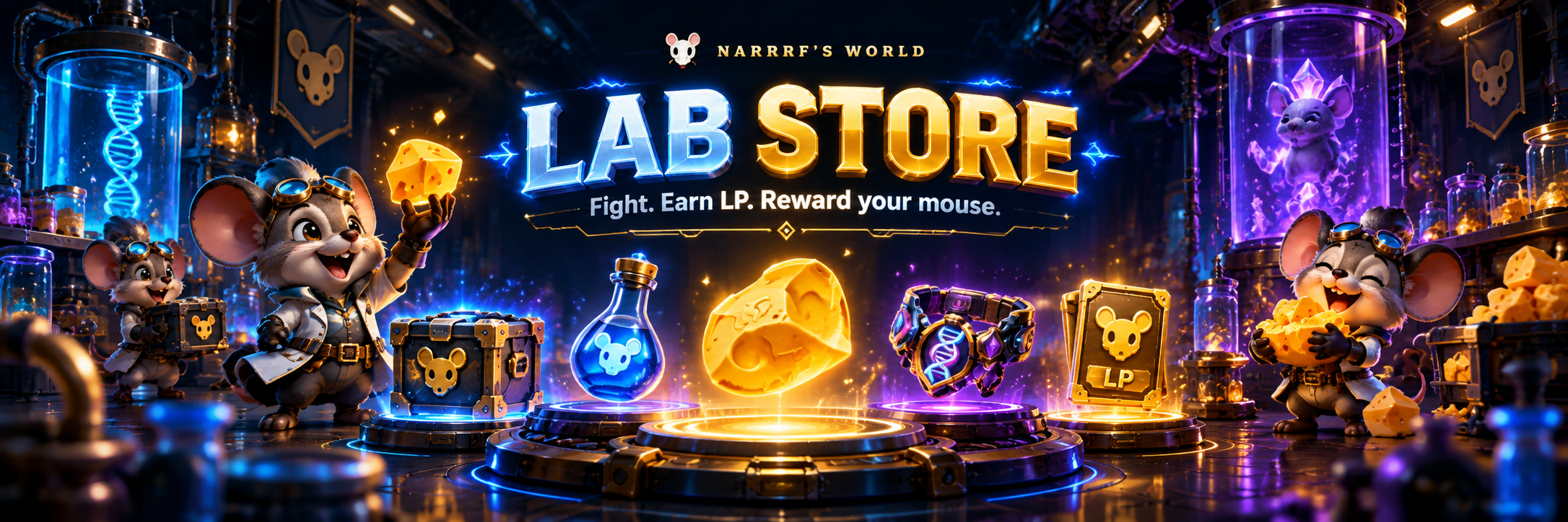 Narrrf's World Lab Store — Fight, Earn LP, Reward your mouse